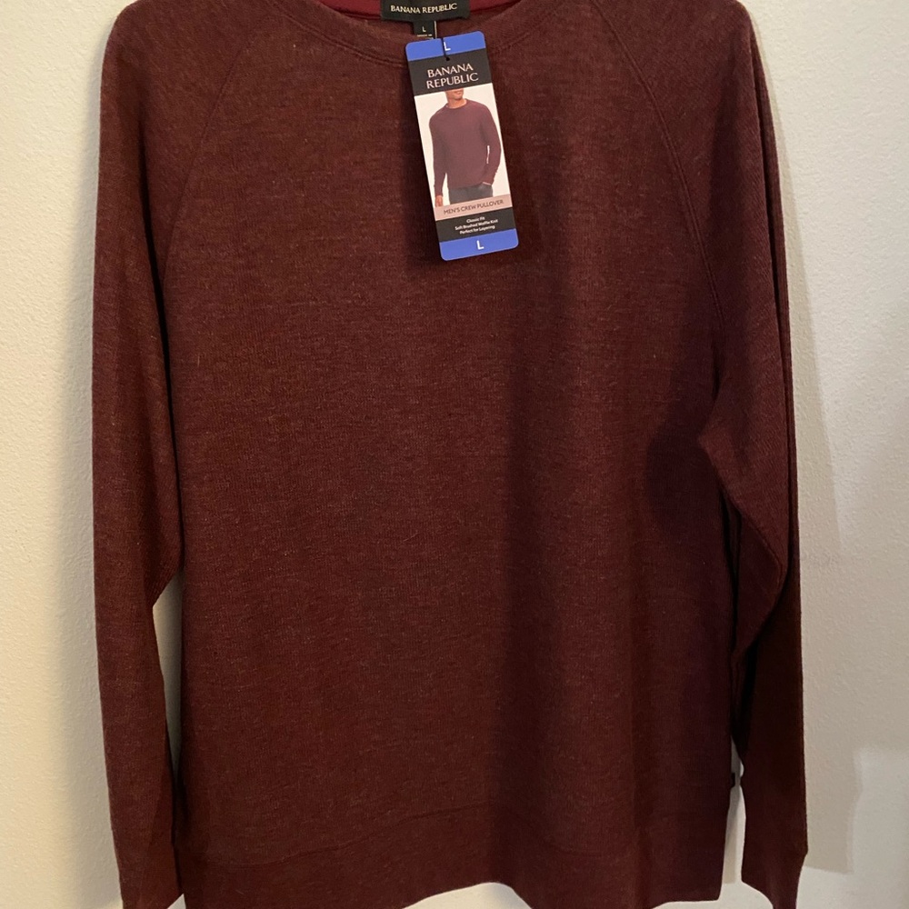 Banana Republic Men's Sweater in Rich Burgundy